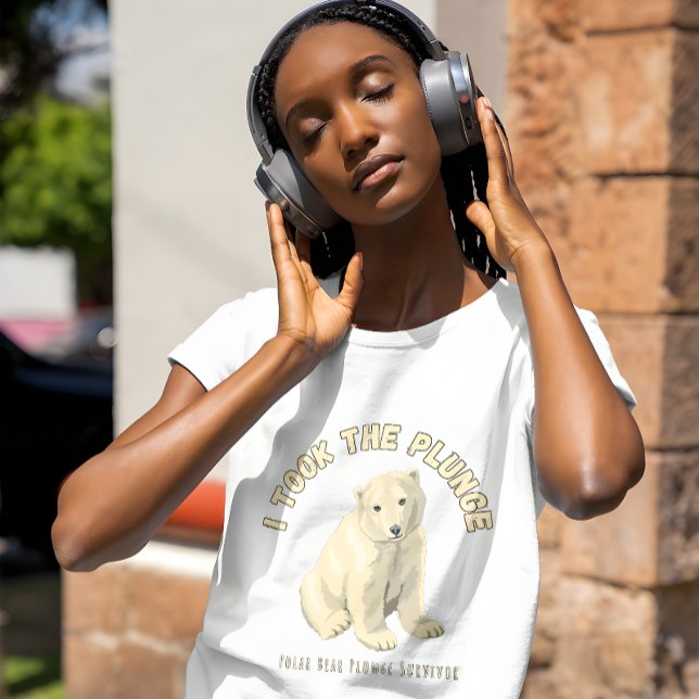 Camiseta Polar Plunge Polar Bear Eu Peguei A Plunge (Criador carregado)