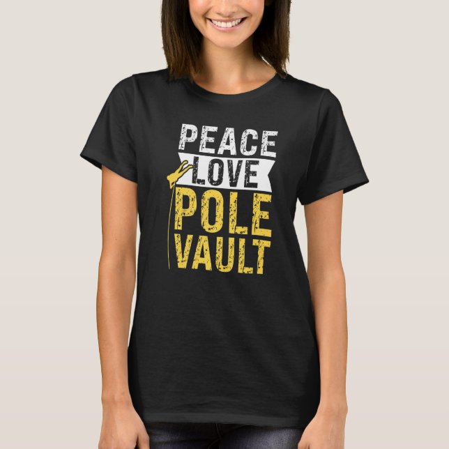 Camiseta Pole Cupado de Paz e Amor Pulando (Frente)