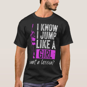 Camiseta Pole Jumper Girl E Pole Vault Jump Atleta