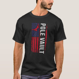 Camiseta Pole Vault American Flag Track E Field Vaulling