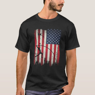 Camiseta Pole Vault EUA Bandeira Americana 4 de julho Salto