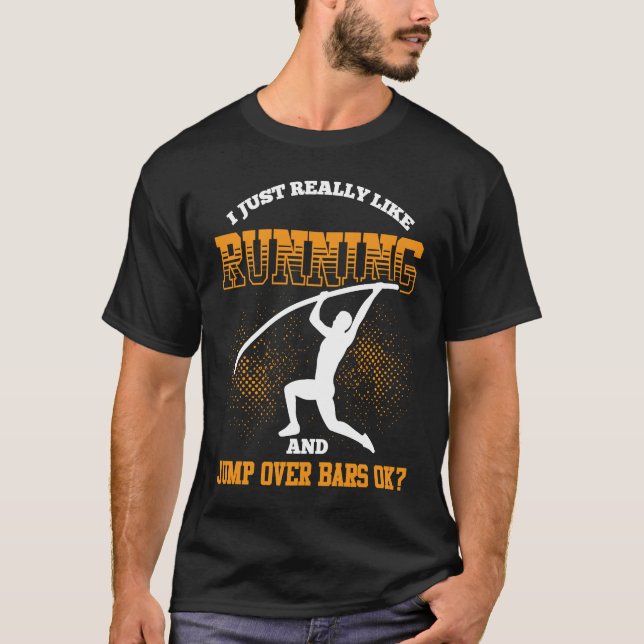 Camiseta Pole Vault For Athletics Bar High Jumper Track And (Frente)