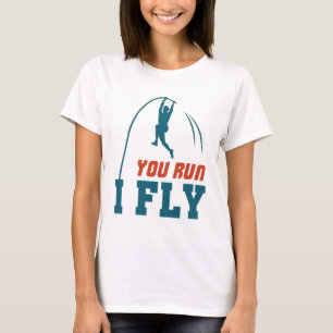 Camiseta Pole Vault Funny Polevault Que Vai Correr Eu Voo