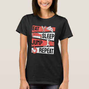 Camiseta Pole Vault Vaulter Coma Salto de Sono Repetir