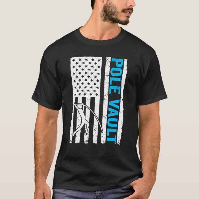 Camiseta Pole Vaulter US Flag Pole Vault (Frente)