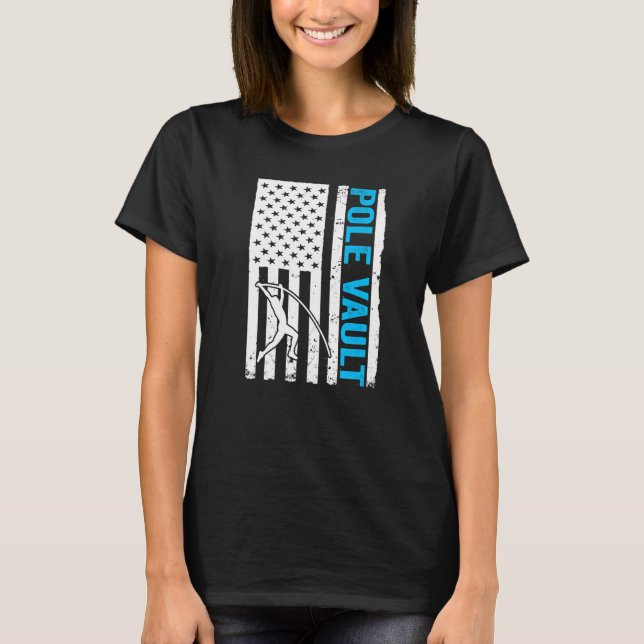 Camiseta Pole Vaulter US Flag Pole Vault Premium (Frente)