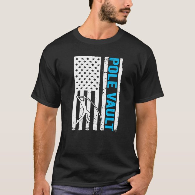 Camiseta Pole Vaulter US Flag Pole Vault Premium (Frente)
