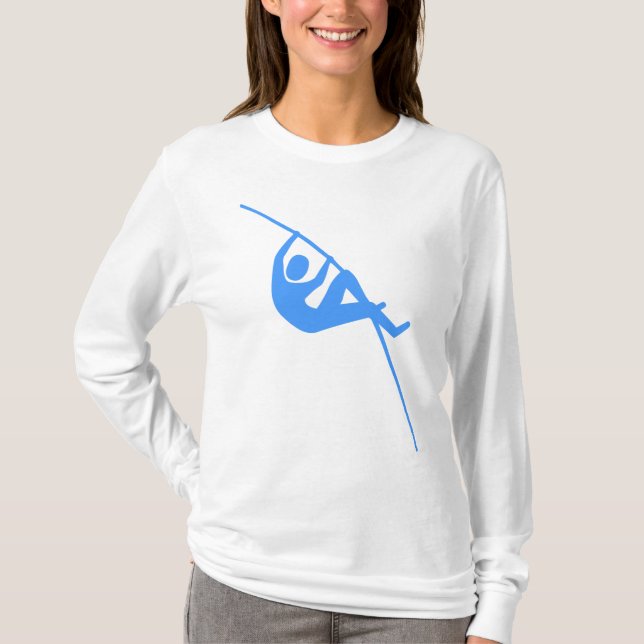 Camiseta Pole Vaulting - Azul Bebê (Frente)
