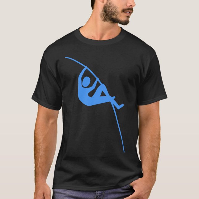 Camiseta Pole Vaulting - Azul Bebê (Frente)