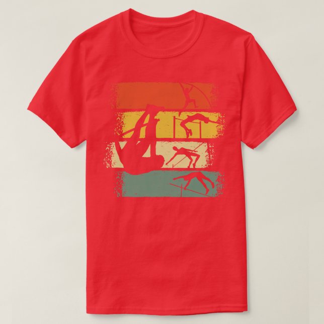Camiseta Pole Vaulting Retro Vintage 3 (Frente do Design)