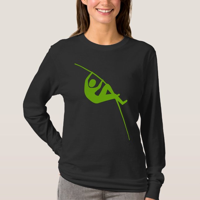 Camiseta Pole Vaulting - Verde marciano (Frente)
