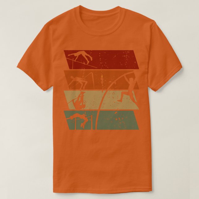 Camiseta Pole Vaulting - Vintage (Frente do Design)