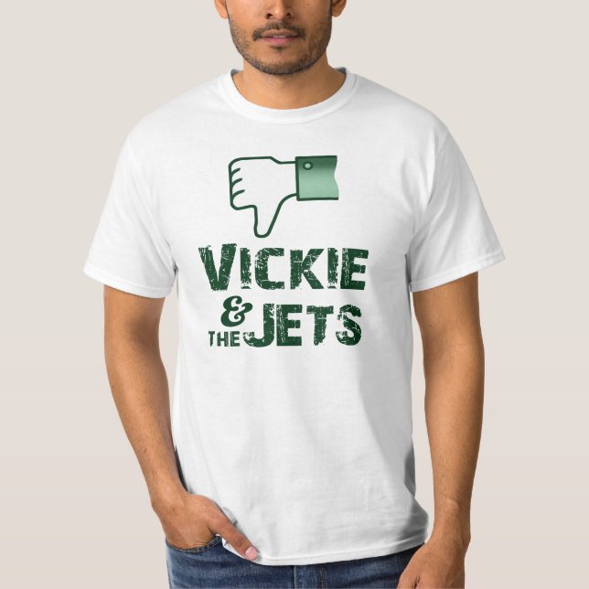 Camiseta Polegares para baixo, Vickie e os jatos (Frente)