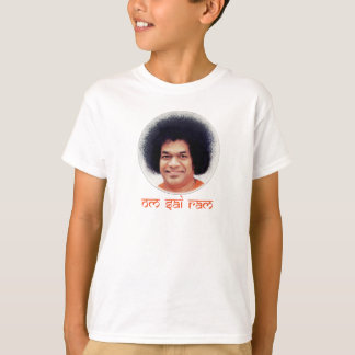 Camiseta Poli-Algodão do t-shirt do miúdo de Sathya Sai