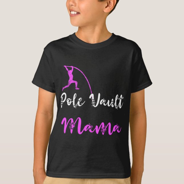 Camiseta Poli Vault Mama Track e Campo Madre Vaulter Vau (Frente)