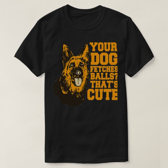 Camiseta Police Dog K9 Officer German Shepherd Your Dog Fet (Frente do Design)