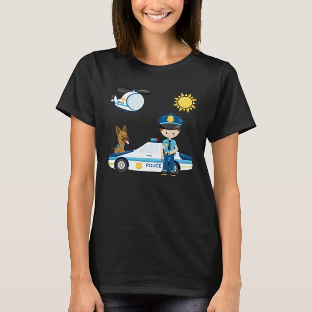 Camiseta Police officer children s dream work  idea police  (Frente)