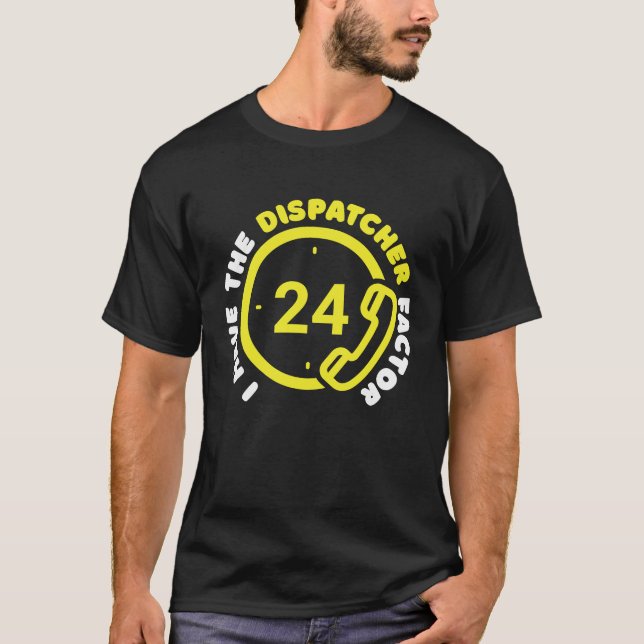 Camiseta Police Phone Thin Yellow Line Emergency  Gold Disp (Frente)