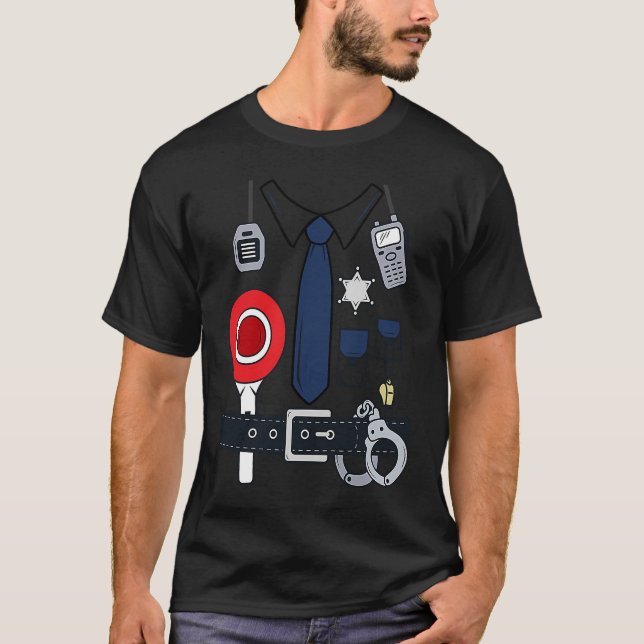 Camiseta Police Uniform Police Officer Uniform Police Fancy (Frente)