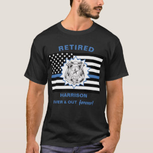 Camiseta Polícia Aposentada Limpa Linha Azul E Sai Engraç