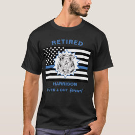 Camiseta Polícia Aposentada Limpa Linha Azul E Sai Engraçad