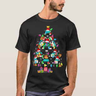 Camiseta Polícia Carro Árvore de Natal Papais noeis Engraça