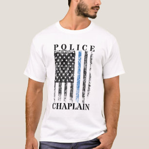 Camiseta Polícia Chaplain American Flag