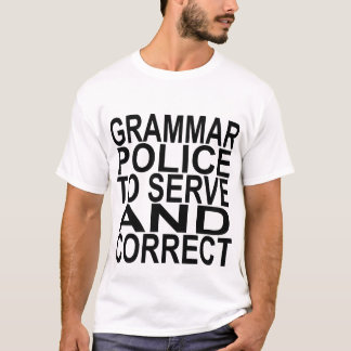 Camiseta Polícia da gramática