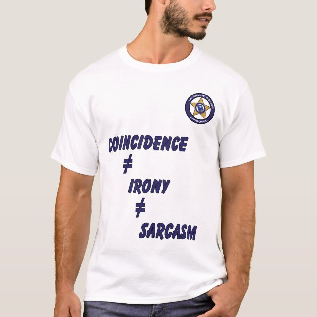 Camiseta Polícia da língua - sarcasmo (Frente)