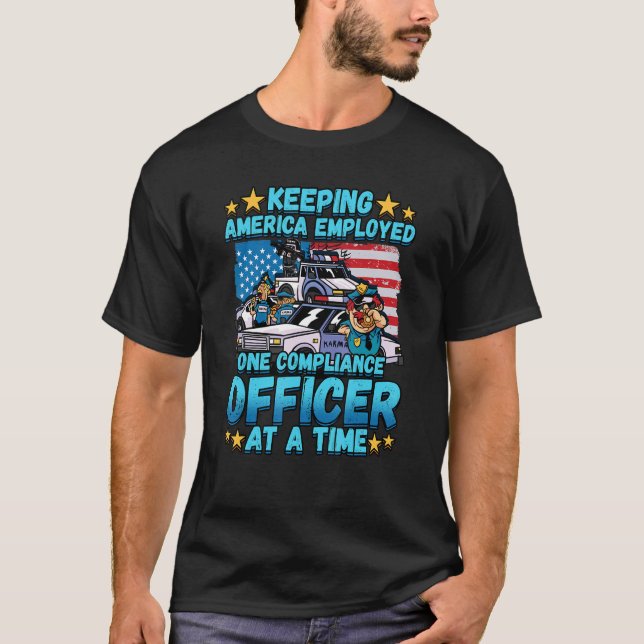 Camiseta Polícia de agente de polícia (Frente)
