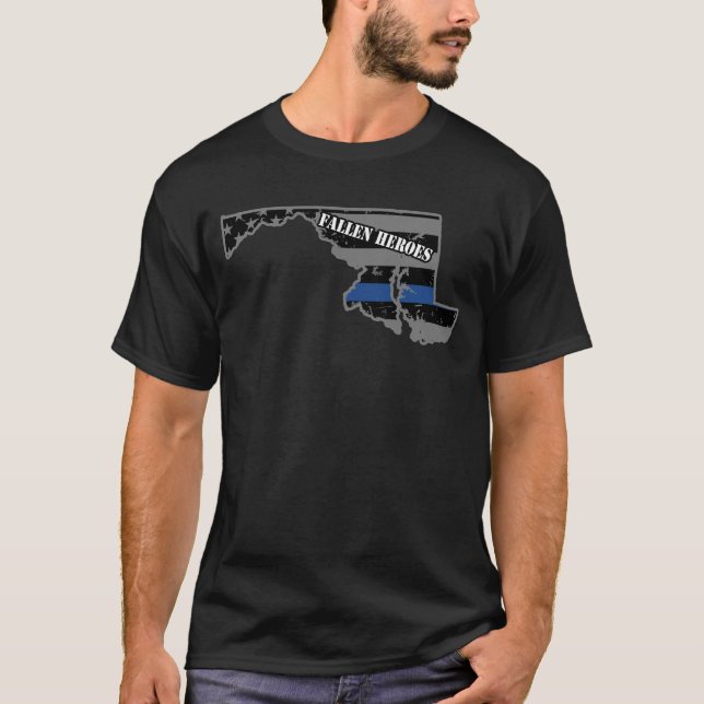 Camiseta Polícia de Baltimore County da polícia do estado (Frente)