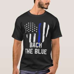 Camiseta Polícia De Bandeira Americana De Volta Ao Patrio A