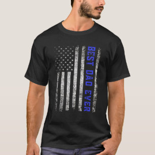 Camiseta Polícia De Bandeira Americana Para O Pai, Melhor P