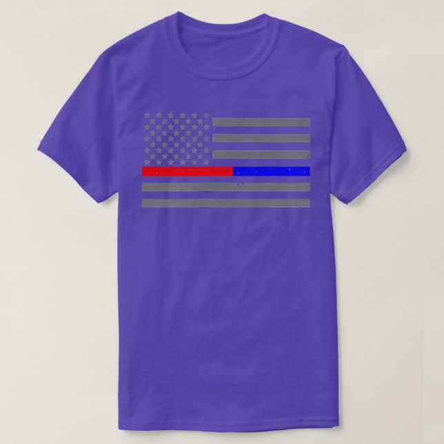 Camiseta Polícia de Bombeiro Sinalizador Vermelho fino Linh (Frente do Design)