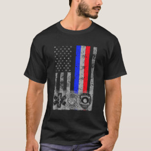 Camiseta Polícia de Bombeiros - Sinalizador Emt First Respo