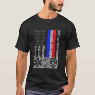 Camiseta Polícia de Bombeiros - Sinalizador Emt First Respo