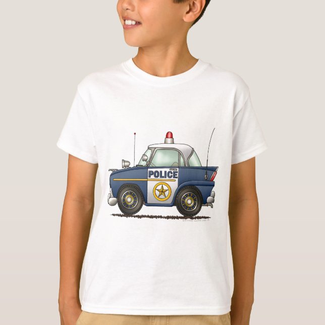 Camiseta Polícia de Carro da Polícia (Frente)