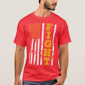 Camiseta Polícia de Conhecimento Combatendo Bandeira Americ