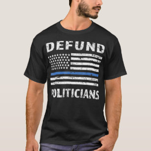 Camiseta Polícia de Defesa Anti-Gover de Linha Azul
