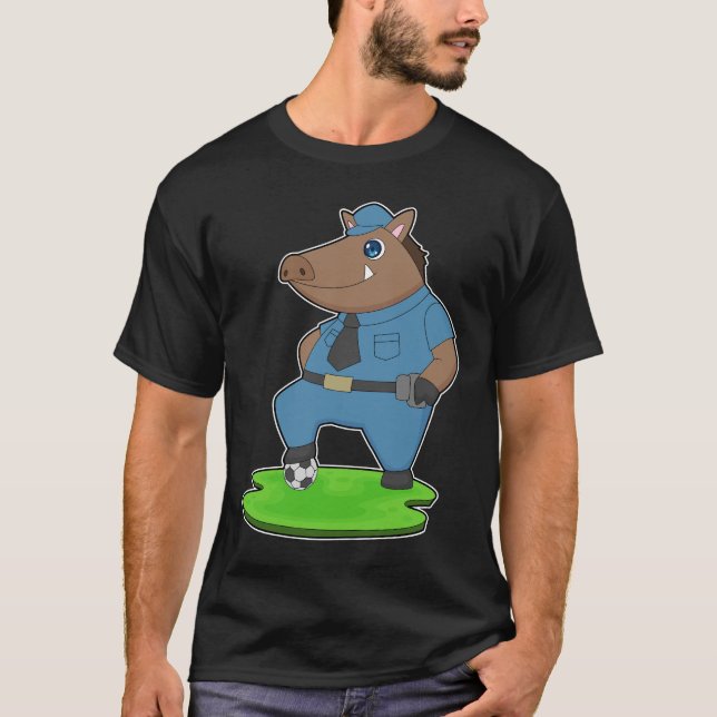 Camiseta Polícia de Futebol de Javali (Frente)