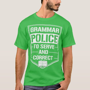 Camiseta Polícia De Gramática Para Servir E Corrigir O Livr