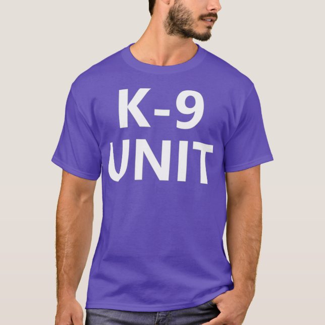 Camiseta Polícia de Halloween K9 Unidade de Cachorro Cop Un (Frente)