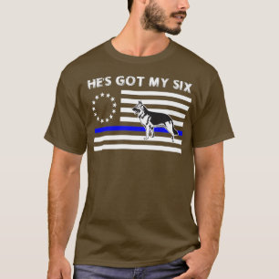 Camiseta Polícia de K9 - Linha Azul fina Betsy Ross Flag