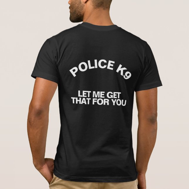 Camiseta Polícia de linha azul fina K9 (Verso)