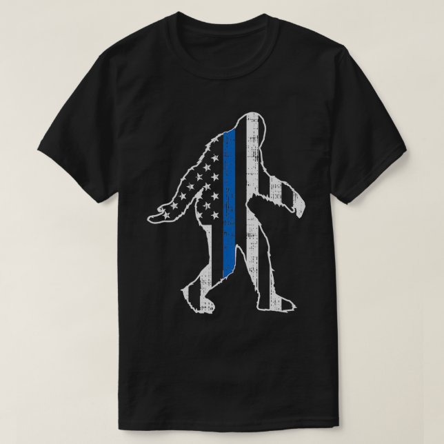 Camiseta Polícia de linha azul fina LE Poli de Sinalizador  (Frente do Design)