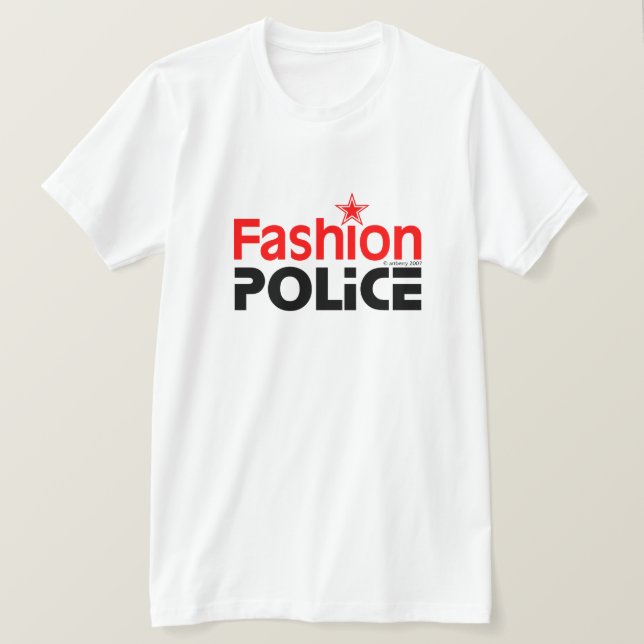 Camiseta Polícia de Moda - Personalizada (Frente do Design)