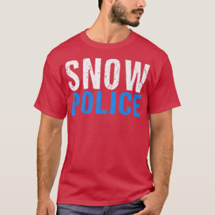 Camiseta Polícia de Neve Engraçada Remoção de Neve Snowplow