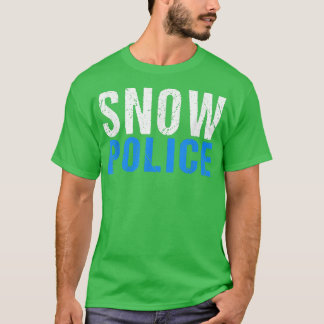 Camiseta Polícia de Neve Engraçada Remoção de Neve Snowplow