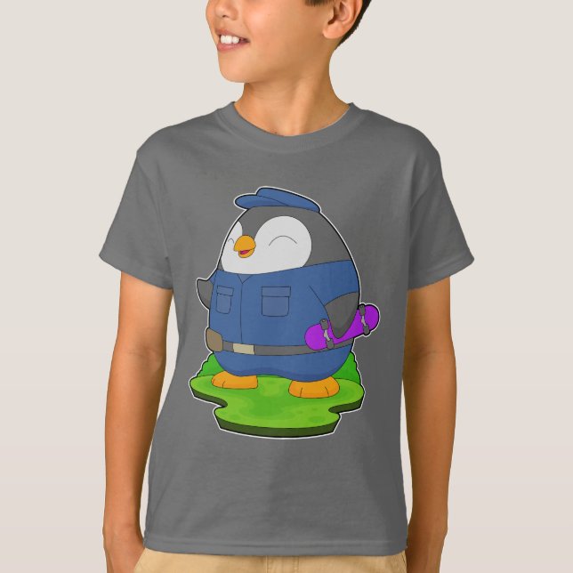 Camiseta Polícia de Pinguim (Frente)