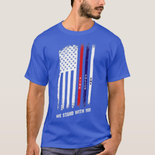 Camiseta Polícia de primeira resposta dispara EMS Azul fino